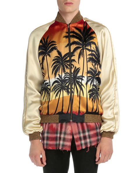 saint laurent palm tree jacket replica|Saint Laurent Bomber Jacket Palm Tree for Men .